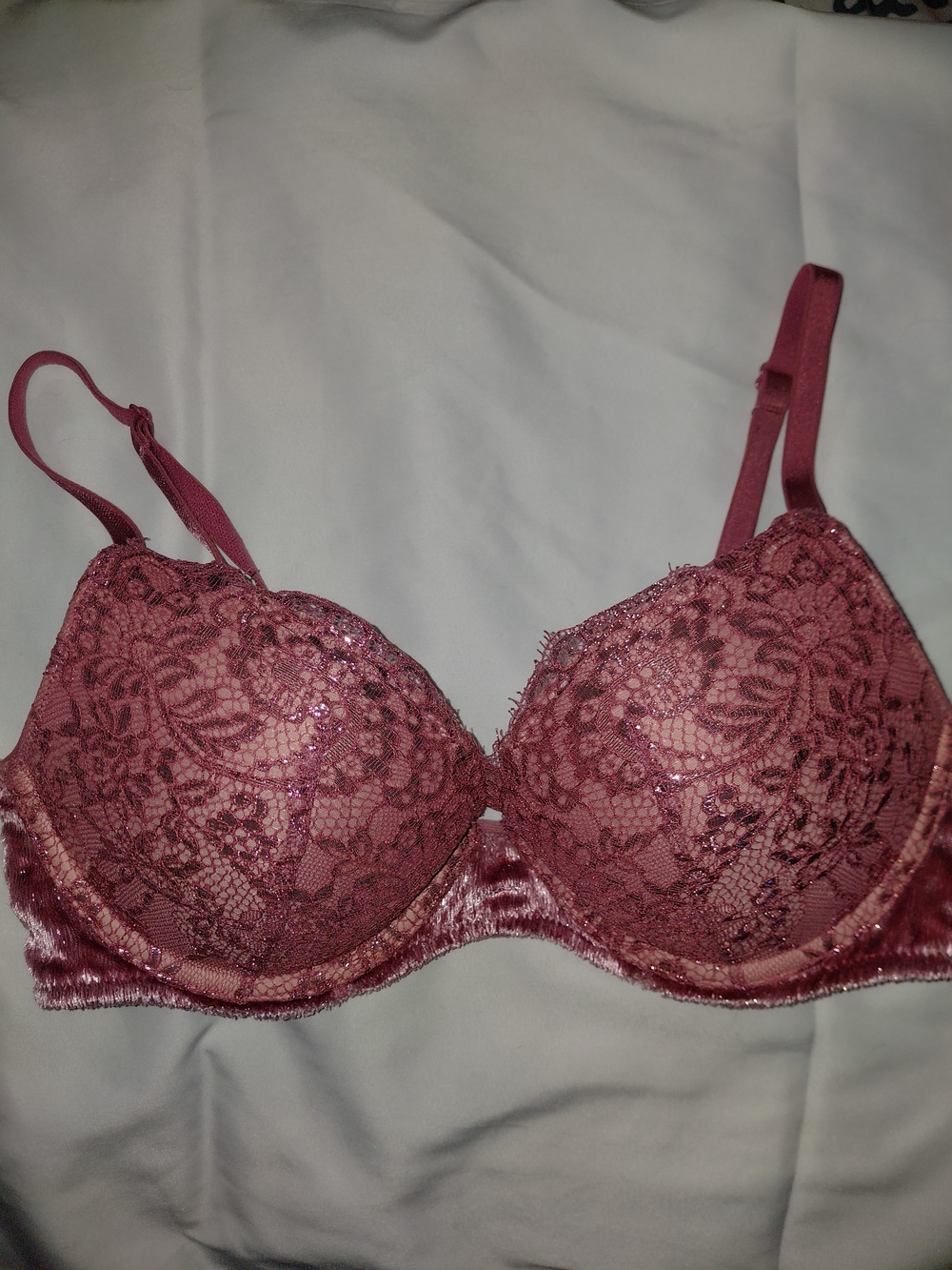 Victoria's Secret Very Sexy Lace Pushup Bra in Dusty Rose 34B